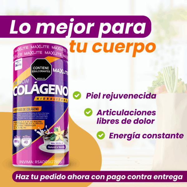 Colageno Maxlite® - Fortalece Cabello, Uñas y Articulaciones - Imagen 3